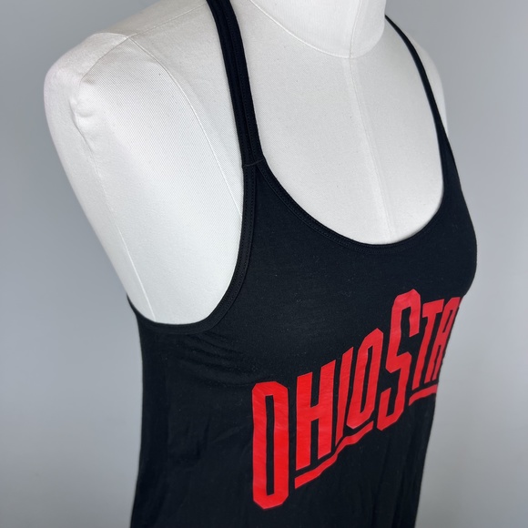 Like New-Pink Victoria Secret OHIO STATE Black&Red Scoop Neck Low Back Tank XS - Picture 10 of 16